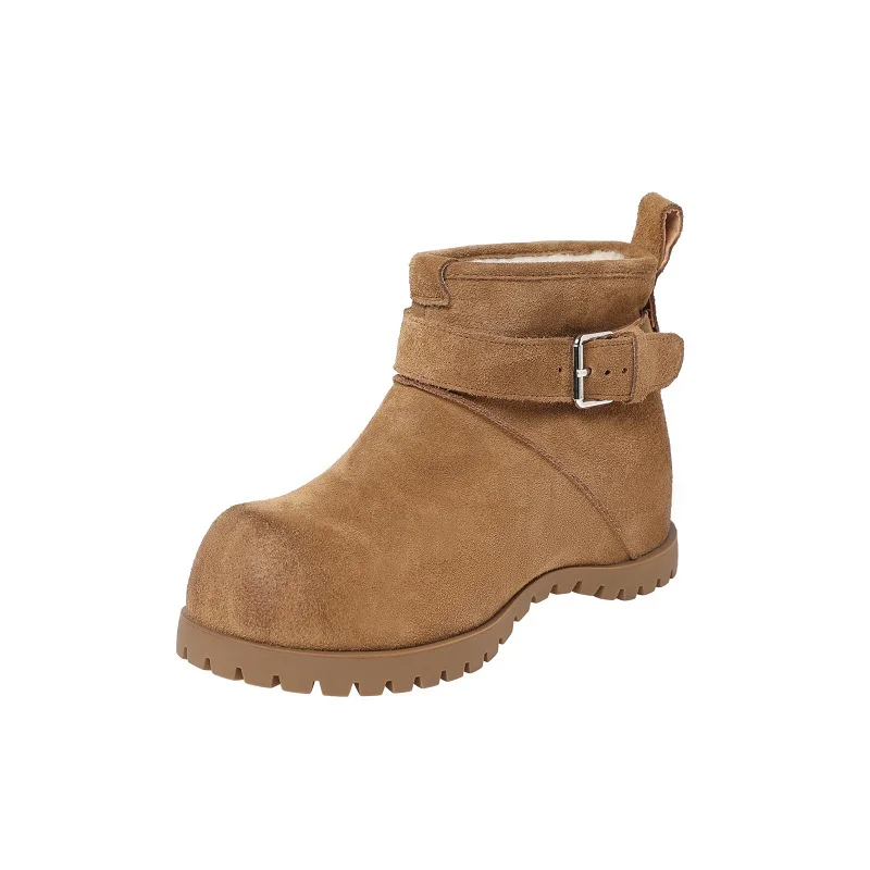 Womens Snow Boots Round Toe Cowsuede Ladies Shoes 5 CM Real Leather Warm Inner Winter Botas Fashion Girls Platform Ankle Boots
Womens Snow Boots Round Toe Cowsuede Ladies Shoes 5 CM Real Leather Warm Inner Winter Botas Fashion Girls Platform Ankle Boots