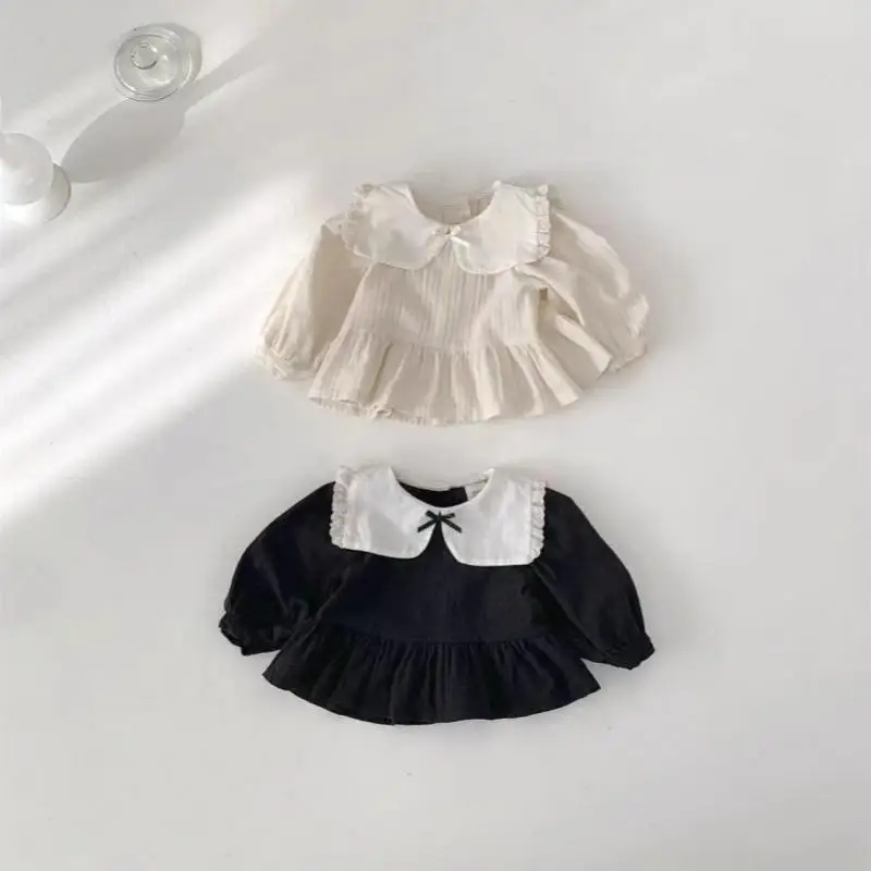 2025 Spring New Baby Long Sleeve Shirts Cotton Girls Cute Large Lapel Doll Shirts Infant Toddler Solid Loose Bow Tops
2025 Spring New Baby Long Sleeve Shirts Cotton Girls Cute Large Lapel Doll Shirts Infant Toddler Solid Loose Bow Tops