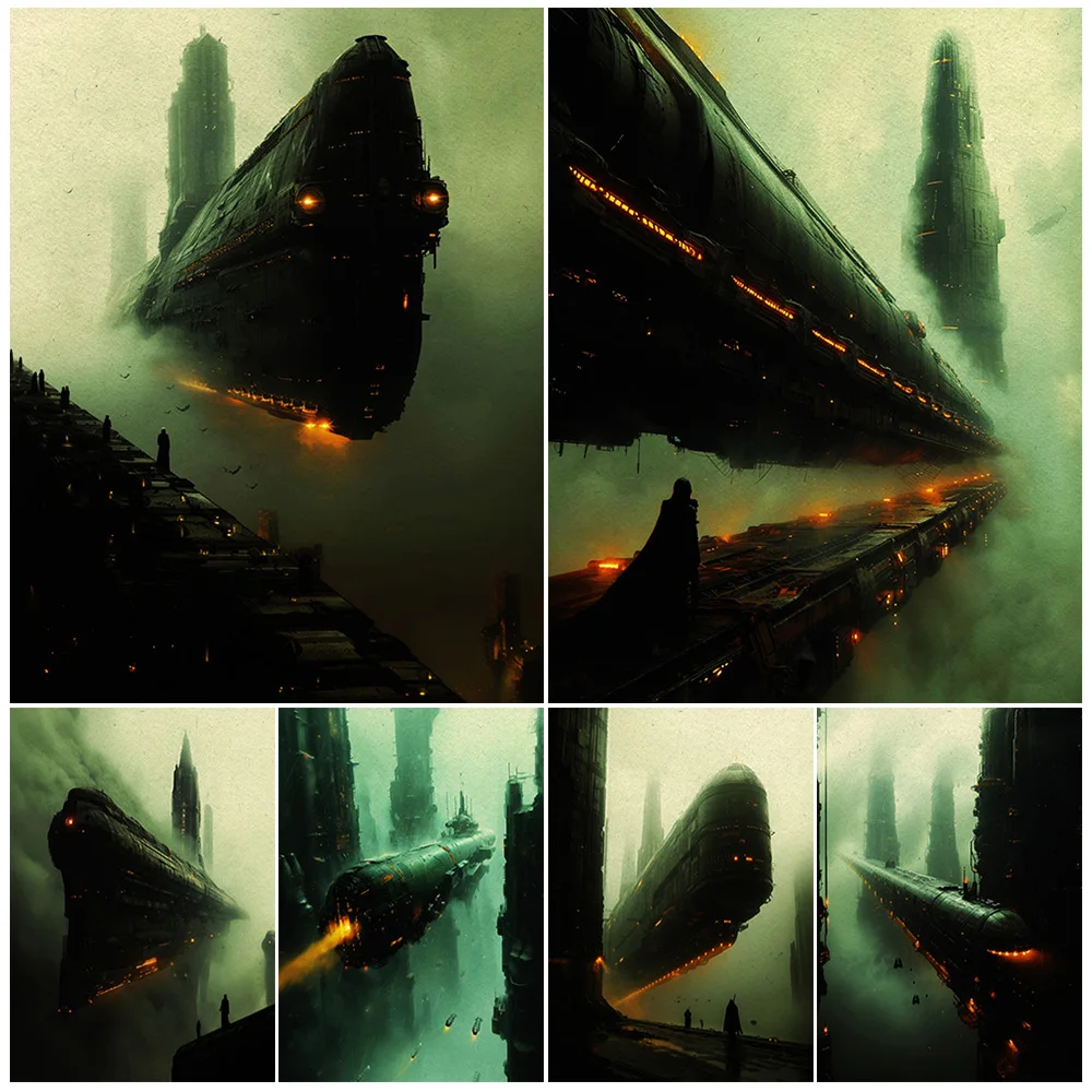 Space Train And Future Passenger Transportation Fantasy Wall Art Canvas Painting Future City Surreal Art Poster Print Home Decor
Space Train And Future Passenger Transportation Fantasy Wall Art Canvas Painting Future City Surreal Art Poster Print Home Decor