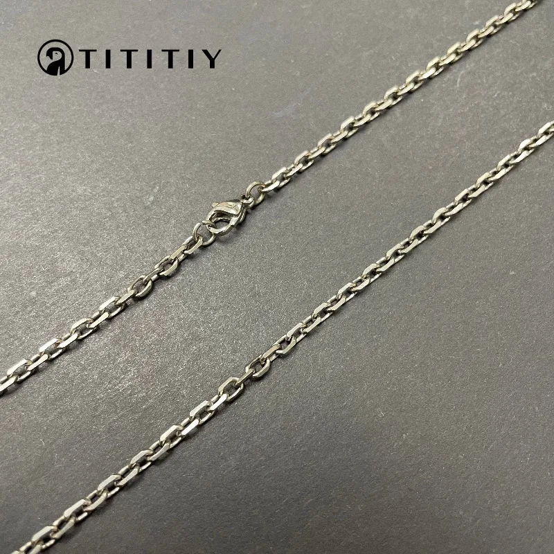 New Wide 2.7mm Pure Titanium Necklace Ultra-Lightweight Hypoallergenic Ti-Angle Chain Necklace for Men Women Sturdy Chains Gift
New Wide 2.7mm Pure Titanium Necklace Ultra-Lightweight Hypoallergenic Ti-Angle Chain Necklace for Men Women Sturdy Chains Gift