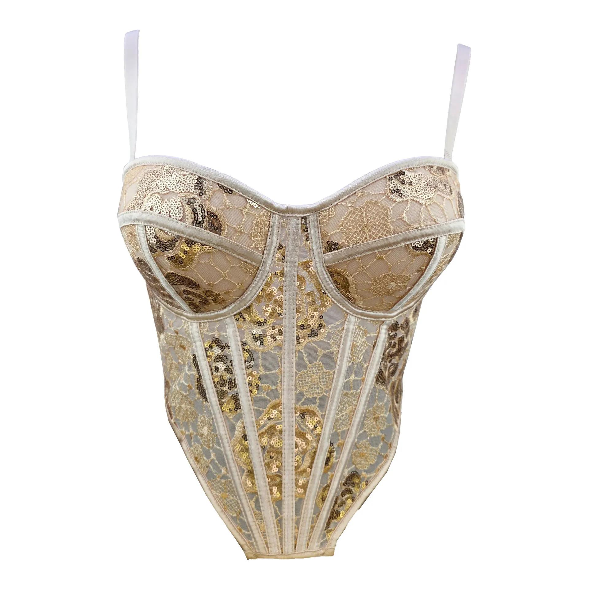 Printed Sequins Fishbone Corset Woman Lace Halter Tank Tops Sexy Lingerie Crop Top Slim Bra Rave Bustier Summer Sleeveless Vests
Printed Sequins Fishbone Corset Woman Lace Halter Tank Tops Sexy Lingerie Crop Top Slim Bra Rave Bustier Summer Sleeveless Vests