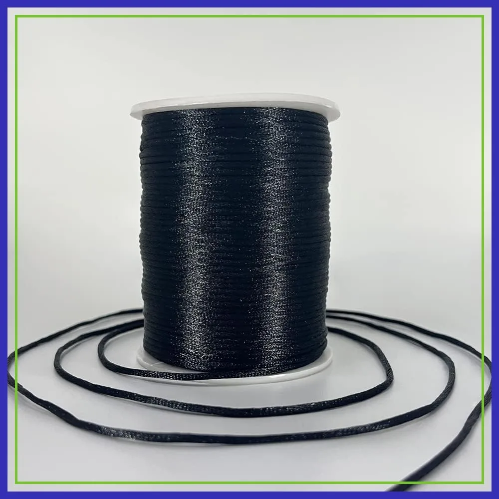 2 mm 330 Feet Satin Nylon Cord for Jewelry Making, Beading Thread, Macrame, Kumihimo, Chinese Knot Craft
2 mm 330 Feet Satin Nylon Cord for Jewelry Making, Beading Thread, Macrame, Kumihimo, Chinese Knot Craft