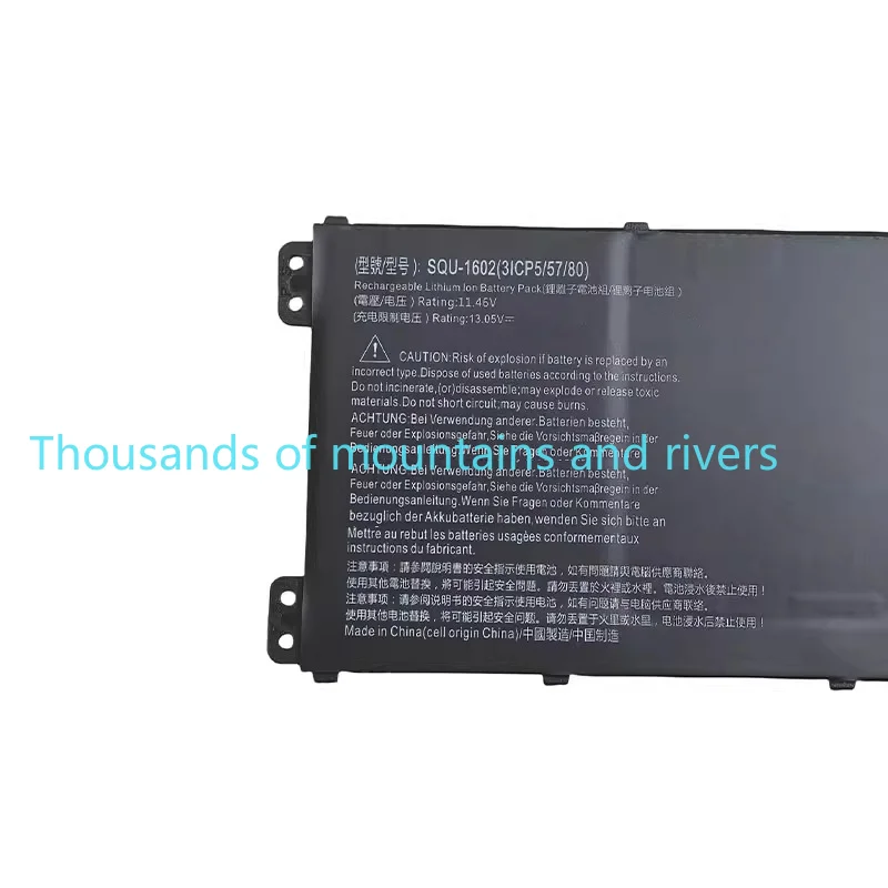 SQU-1602 30,08 Втч аккумулятор для ноутбука Hasee 916Q2271H 3ICP5/57/80 X5-CP5D1 CP5S1 CP5E1 серии планшетов для LG 15U480 15U470 15UD470
SQU-1602 30,08 Втч аккумулятор для ноутбука Hasee 916Q2271H 3ICP5/57/80 X5-CP5D1 CP5S1 CP5E1 серии планшетов для LG 15U480 15U470 15UD470