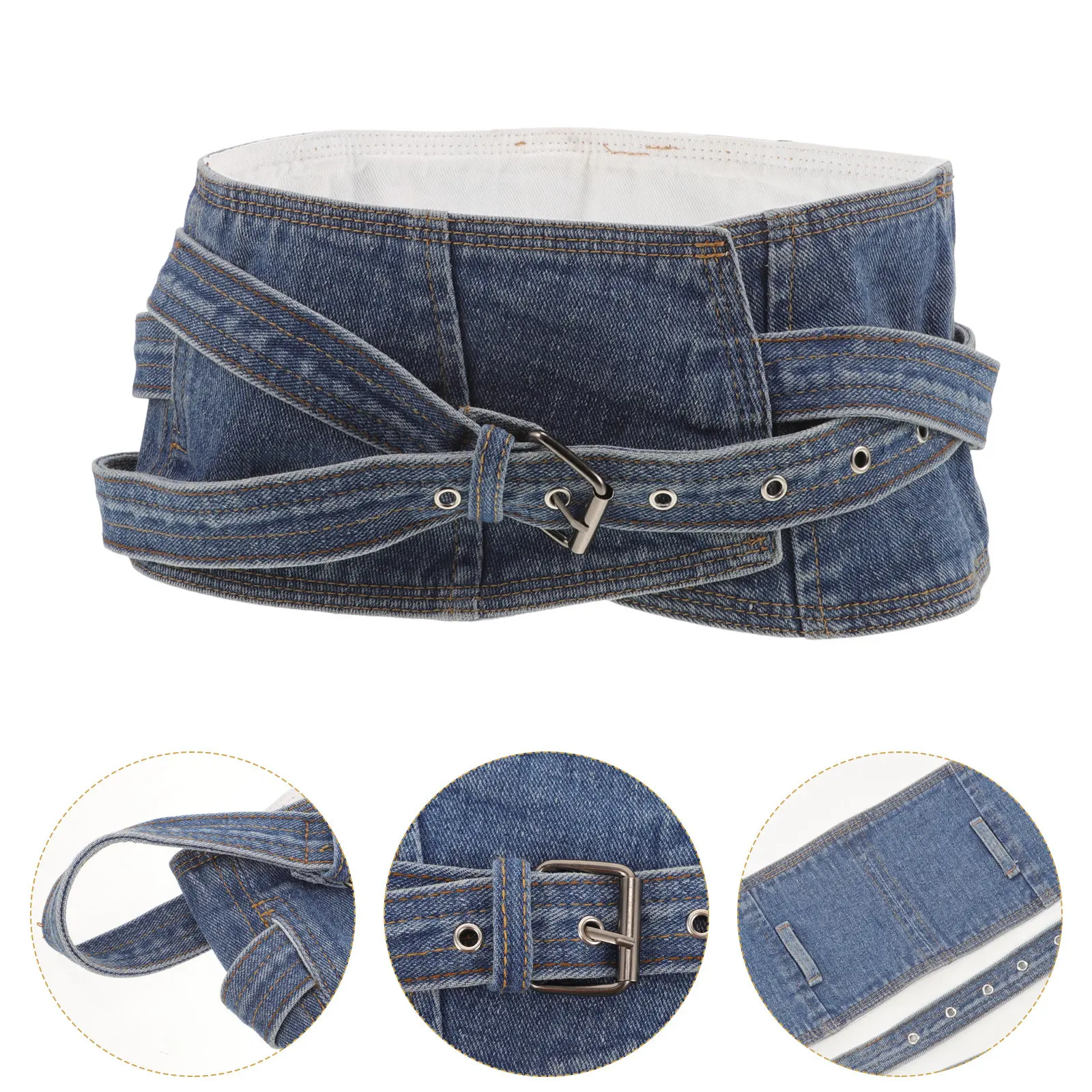 Fashion Denim Wide Waist Belt for Women Gothic Corset Cinch Belt Dress Waistband Shapewear Ladies Girdle Slim Fit
Fashion Denim Wide Waist Belt for Women Gothic Corset Cinch Belt Dress Waistband Shapewear Ladies Girdle Slim Fit