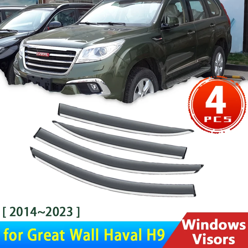 4x Windshield for Great Wall Haval H9 2014~2023 Accessories Deflectors Rain Eyebrow Guards Sun Visor Car Window Visors 2015 2019
4x Windshield for Great Wall Haval H9 2014~2023 Accessories Deflectors Rain Eyebrow Guards Sun Visor Car Window Visors 2015 2019