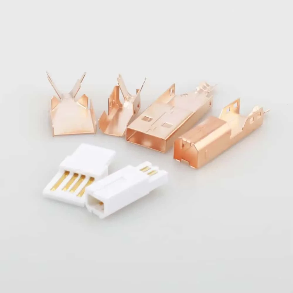 ROSE Gold-plated Type B/Micro/Mini/USB2.0 Type A Male Female Assembly Adapter DIY accessories
ROSE Gold-plated Type B/Micro/Mini/USB2.0 Type A Male Female Assembly Adapter DIY accessories