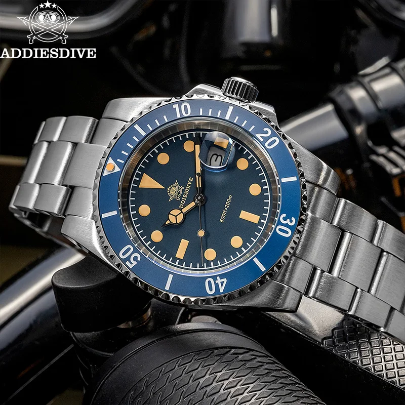 ADDIESDIVE Diver Watch 41mm Ceramic Bezel 200m Diving Wristwatch Stainless Steel Date Retro Luminous New Quartz Watch For Men
ADDIESDIVE Diver Watch 41mm Ceramic Bezel 200m Diving Wristwatch Stainless Steel Date Retro Luminous New Quartz Watch For Men