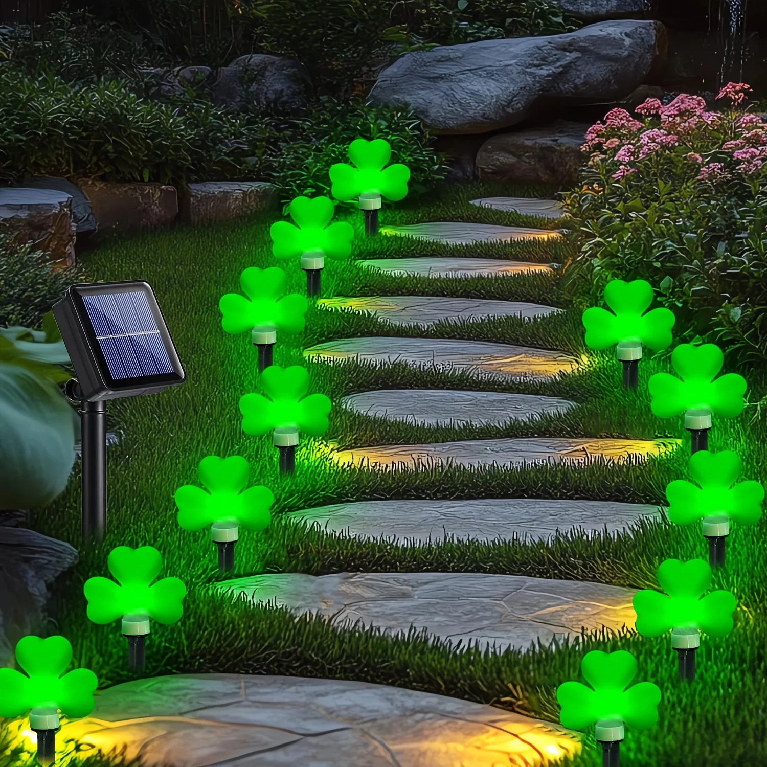 12pcs Solar Clover Lights Landscape Garden Lamp 8 Light Modes Outdoor Waterproof for Christmas Sidewalk Lawn Backyard Decoration
12pcs Solar Clover Lights Landscape Garden Lamp 8 Light Modes Outdoor Waterproof for Christmas Sidewalk Lawn Backyard Decoration