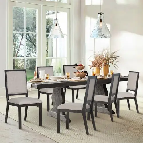 Fabric Upholstered Dining Chairs Set Of Four With Wooden Legs, 19 Inch Height, Farmhouse Style Side Chairs For Kitchen And
Fabric Upholstered Dining Chairs Set Of Four With Wooden Legs, 19 Inch Height, Farmhouse Style Side Chairs For Kitchen And