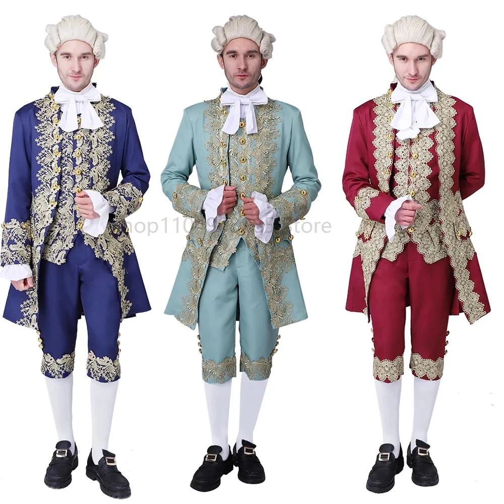 18th Century Men's Victorian Costume Regency Tailcoat Jacket Marie Antoinette Costume Suit Halloween Partywear Costume Outfit
18th Century Men's Victorian Costume Regency Tailcoat Jacket Marie Antoinette Costume Suit Halloween Partywear Costume Outfit