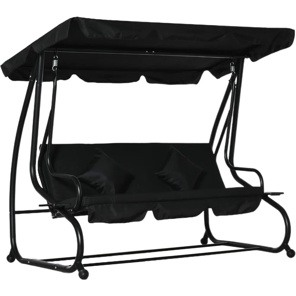 3-Seat Outdoor Patio Swing Chair, Converting Flatbed, Outdoor Swing Glider with Adjustable Canopy, Removable Cushion and Pillow
3-Seat Outdoor Patio Swing Chair, Converting Flatbed, Outdoor Swing Glider with Adjustable Canopy, Removable Cushion and Pillow