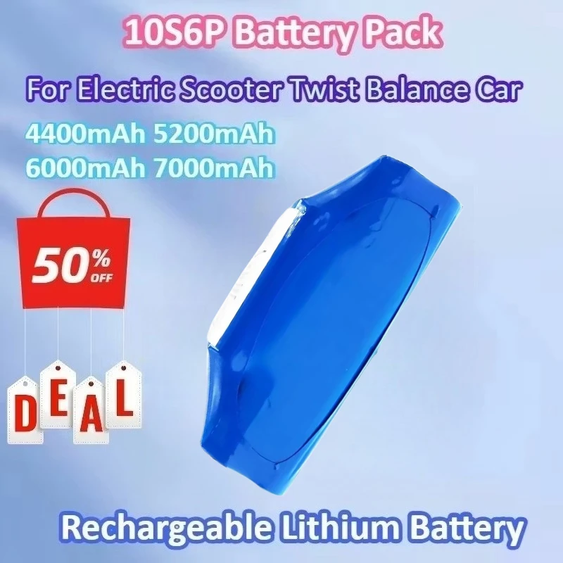 Brand New 10S6P 36V 7000mAh Rechargeable Lithium-ion Battery Built-in BMS for Electric Scooter Twist Balance Car Battery Pack
Brand New 10S6P 36V 7000mAh Rechargeable Lithium-ion Battery Built-in BMS for Electric Scooter Twist Balance Car Battery Pack