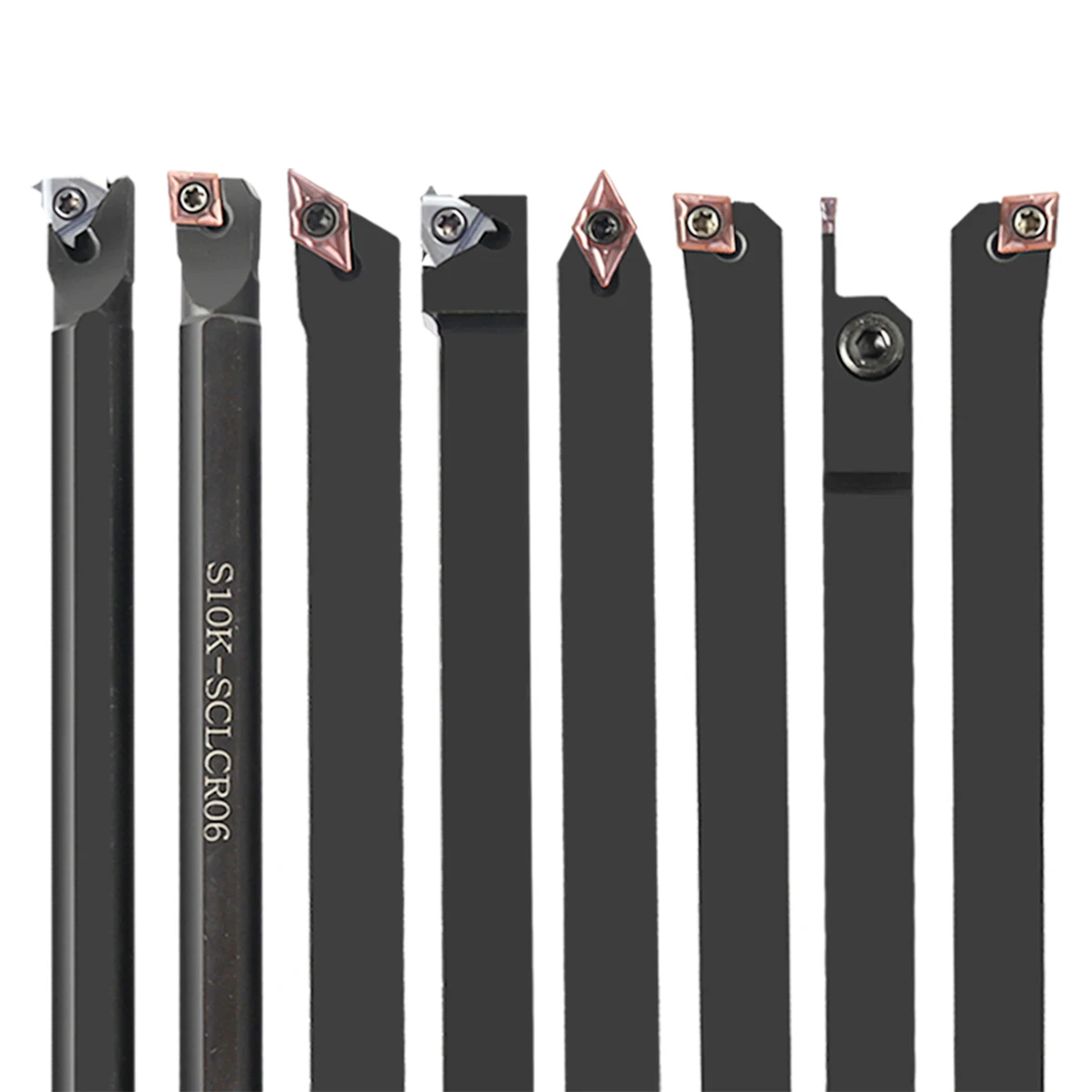 Turning tool holders, boring bars, and carbide inserts for lathes (10 per box)
Turning tool holders, boring bars, and carbide inserts for lathes (10 per box)