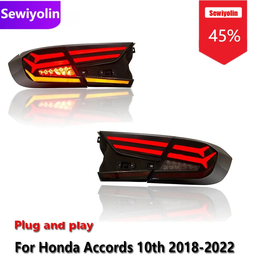 Car DRL LED Tail Light Assemblies For HONDA Accords 10th 2018-2022 RGB Auto Fog DRL Brake Turn Signal Lamp Plug And Play
Car DRL LED Tail Light Assemblies For HONDA Accords 10th 2018-2022 RGB Auto Fog DRL Brake Turn Signal Lamp Plug And Play