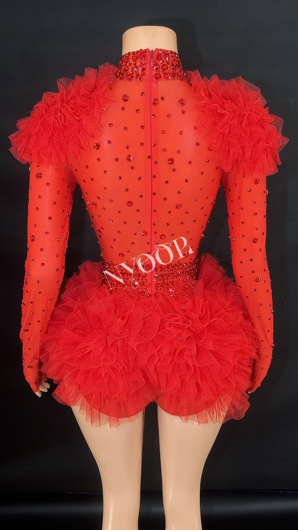 Women Sexy Mesh Transparent Performance Dance Costume Dancer Stage Wear Nightclub Outfit Sparkly Red Rhinestones Bodysuit
Women Sexy Mesh Transparent Performance Dance Costume Dancer Stage Wear Nightclub Outfit Sparkly Red Rhinestones Bodysuit