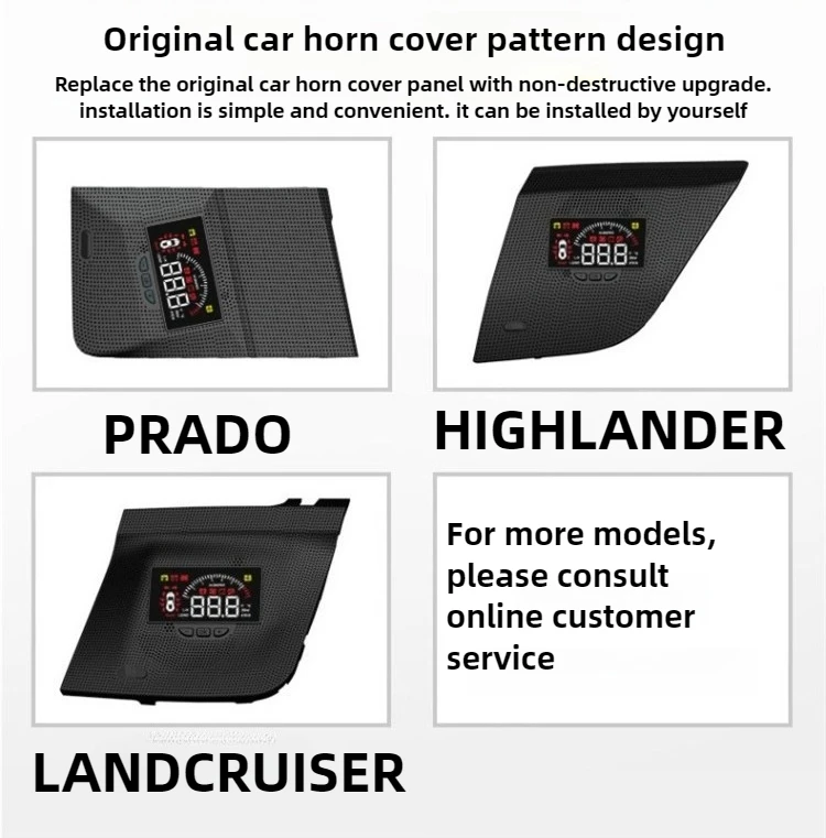 Auto Head Up OEM HUD Display Windshield Projector Alarm System for Toyota Landcruiser LC200 LC300 Prado Highlander Sienna
Auto Head Up OEM HUD Display Windshield Projector Alarm System for Toyota Landcruiser LC200 LC300 Prado Highlander Sienna