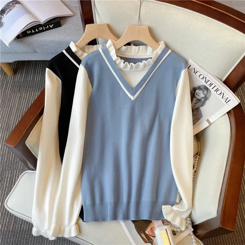 Soft Loose Knitted Cashmere Sweaters Women 2022 New Winter Loose Fake Two Female Pullovers Warm Basic Knitwear Jumper M-4XL
Soft Loose Knitted Cashmere Sweaters Women 2022 New Winter Loose Fake Two Female Pullovers Warm Basic Knitwear Jumper M-4XL