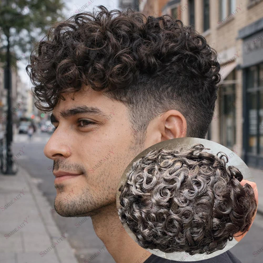 18mm Curly Human Hair Thin Skin Men's Toupee 0.1mm Injection PU Base Natural Hairline Male Hairloss Capillary Prosthesis Wigs
18mm Curly Human Hair Thin Skin Men's Toupee 0.1mm Injection PU Base Natural Hairline Male Hairloss Capillary Prosthesis Wigs