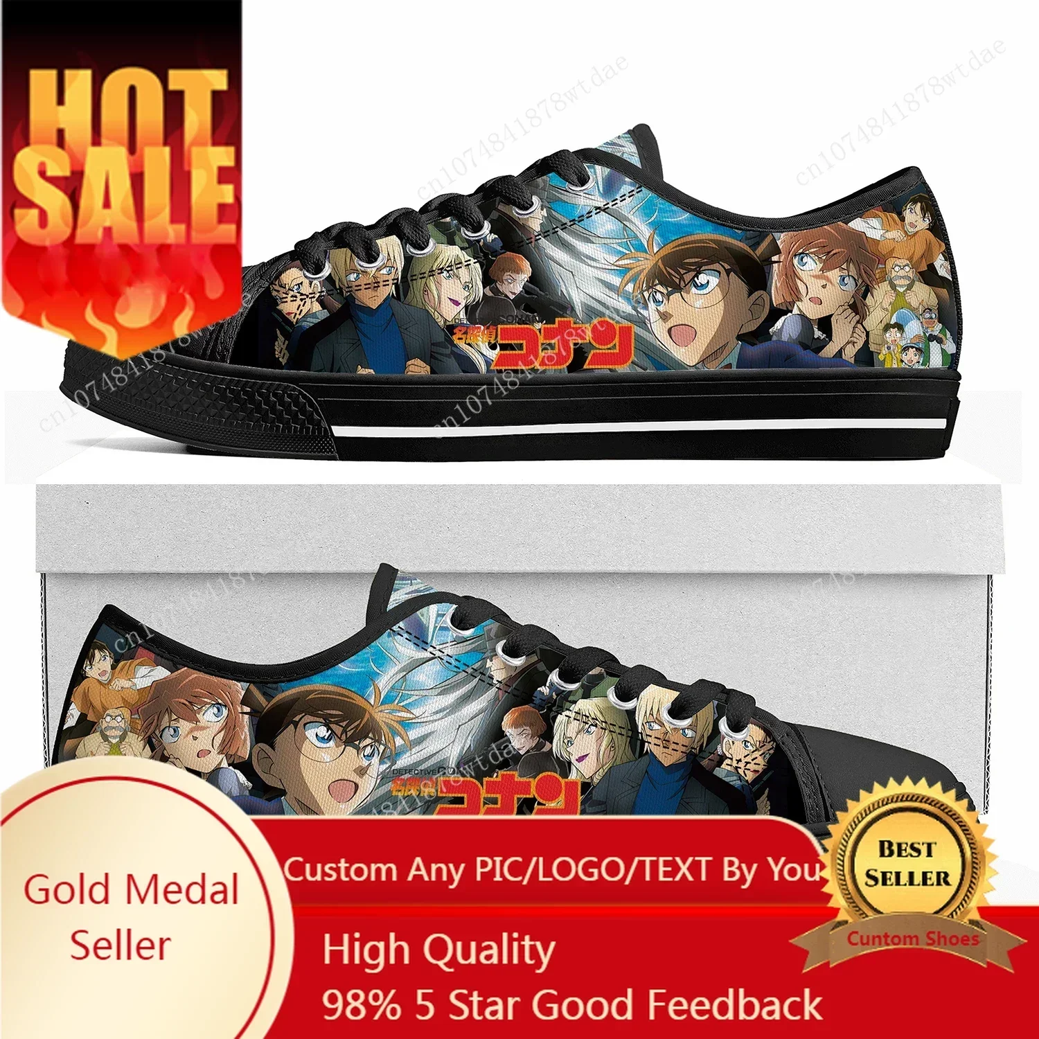 Japanese Anime Detective Conan Low Top Sneakers Womens Mens Teenager High Quality Canvas Sneaker Casual Cartoon Customize Shoes
Japanese Anime Detective Conan Low Top Sneakers Womens Mens Teenager High Quality Canvas Sneaker Casual Cartoon Customize Shoes