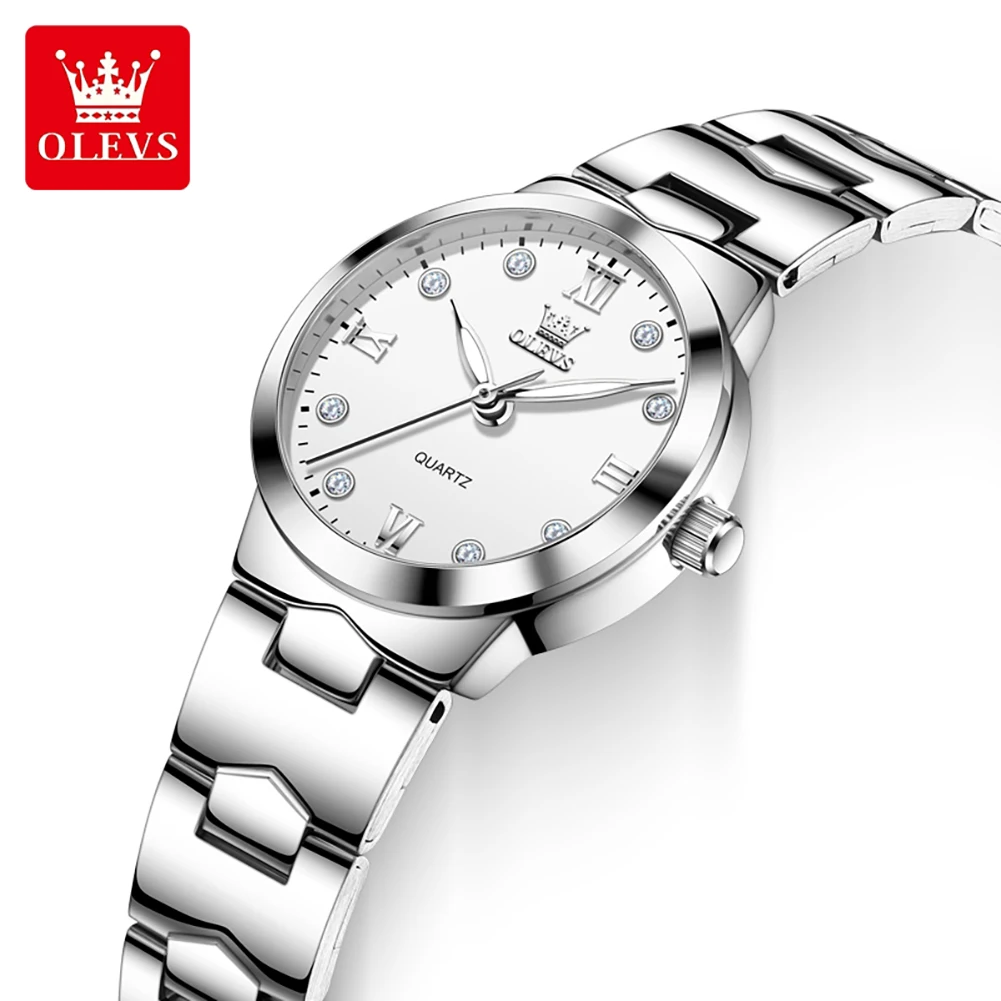 OLEVS Ladies Watch Stainless Steel Strap Diamond Scale Elegant Original Quartz Watch for Women Waterproof Woman Wristwatch 3735
OLEVS Ladies Watch Stainless Steel Strap Diamond Scale Elegant Original Quartz Watch for Women Waterproof Woman Wristwatch 3735