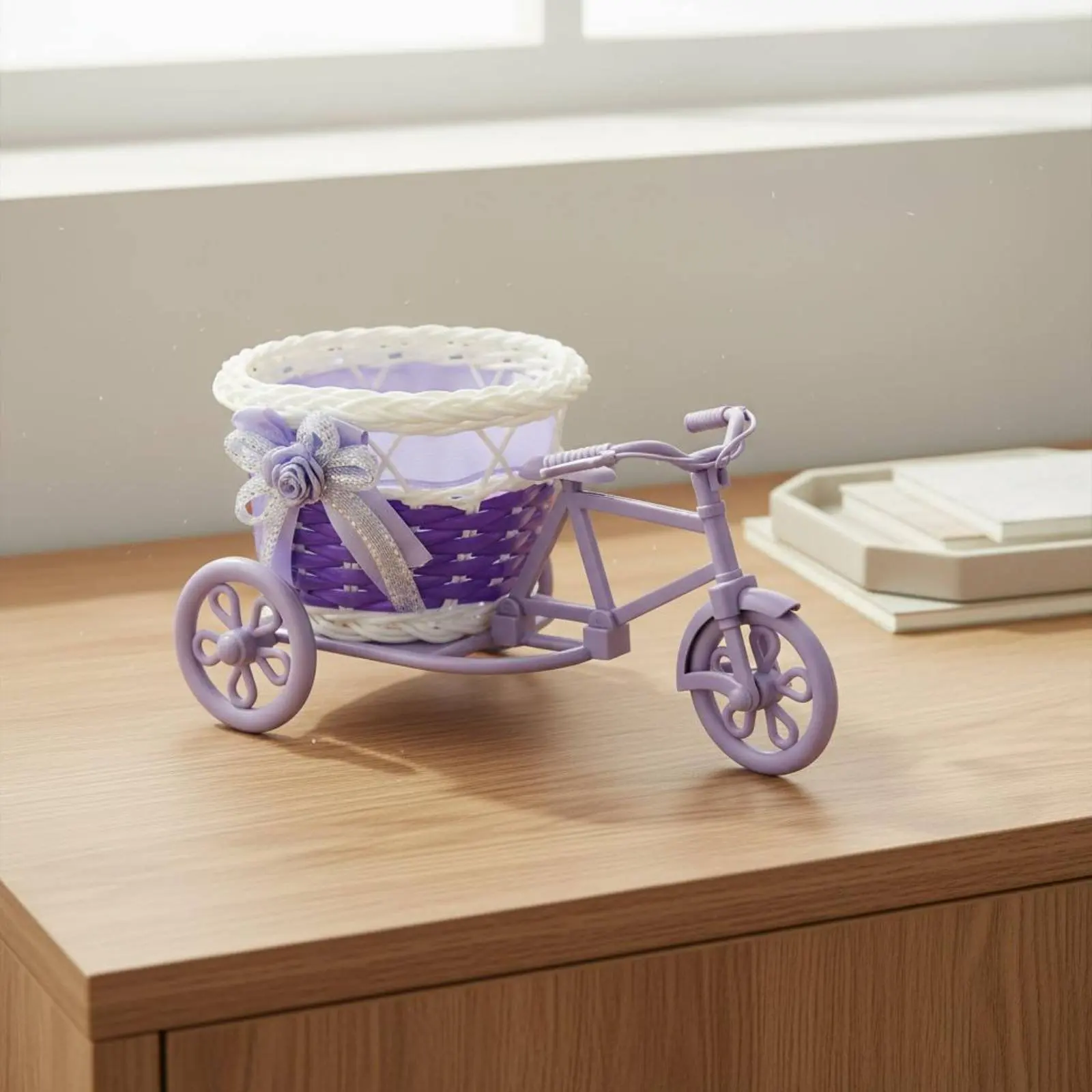 Plastic Rattan Flower Basket Cute Design Woven Tricycle Flower Basket Decorative Tricycle Planter Multi-Purpose Handmade Look
Plastic Rattan Flower Basket Cute Design Woven Tricycle Flower Basket Decorative Tricycle Planter Multi-Purpose Handmade Look