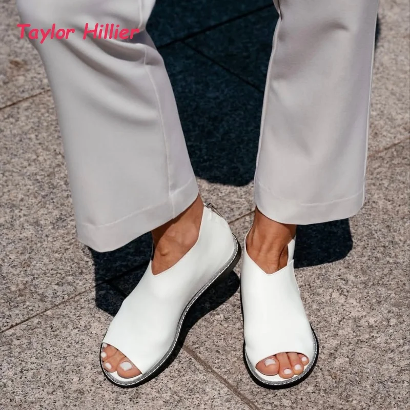 Women Open Toe Flat Sandals Back Zipper Cutout Design Casual Comfortable Daily Commute Office Summer Daily Wear Fashion Shoes
Women Open Toe Flat Sandals Back Zipper Cutout Design Casual Comfortable Daily Commute Office Summer Daily Wear Fashion Shoes
