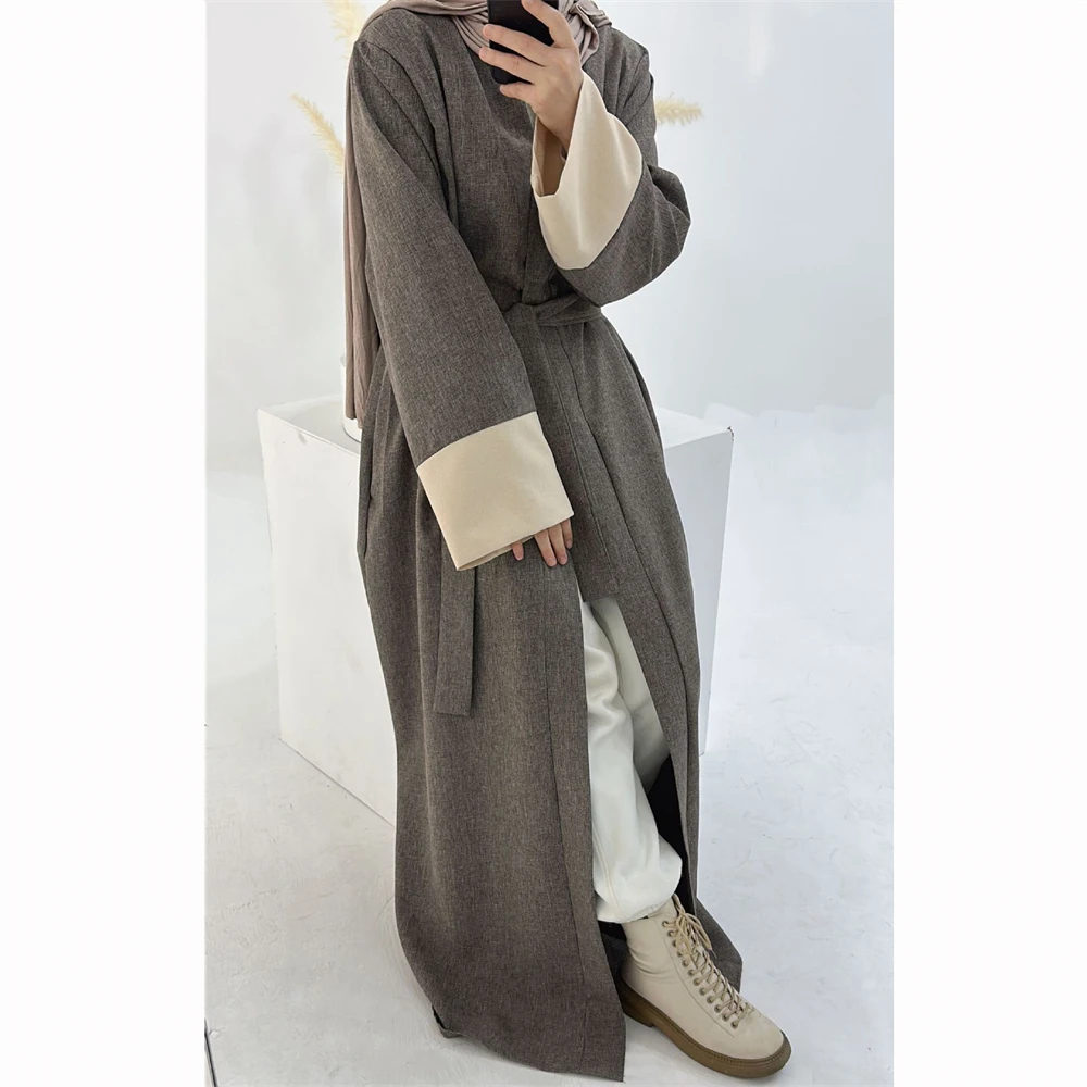 Eid Ramadan Open Abaya with Pockets Thick Kimono Islamic Clothing Cardigan Muslim Women Dress Modest Abaya Arab Robes Outfits
Eid Ramadan Open Abaya with Pockets Thick Kimono Islamic Clothing Cardigan Muslim Women Dress Modest Abaya Arab Robes Outfits