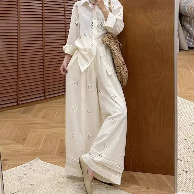 Lace Hollow Openwork Women'S Wide Leg White Baggy Pants Summer 2026 High Waist Loose Elegant Straight Casual Vintage Fancy Pants
Lace Hollow Openwork Women'S Wide Leg White Baggy Pants Summer 2026 High Waist Loose Elegant Straight Casual Vintage Fancy Pants