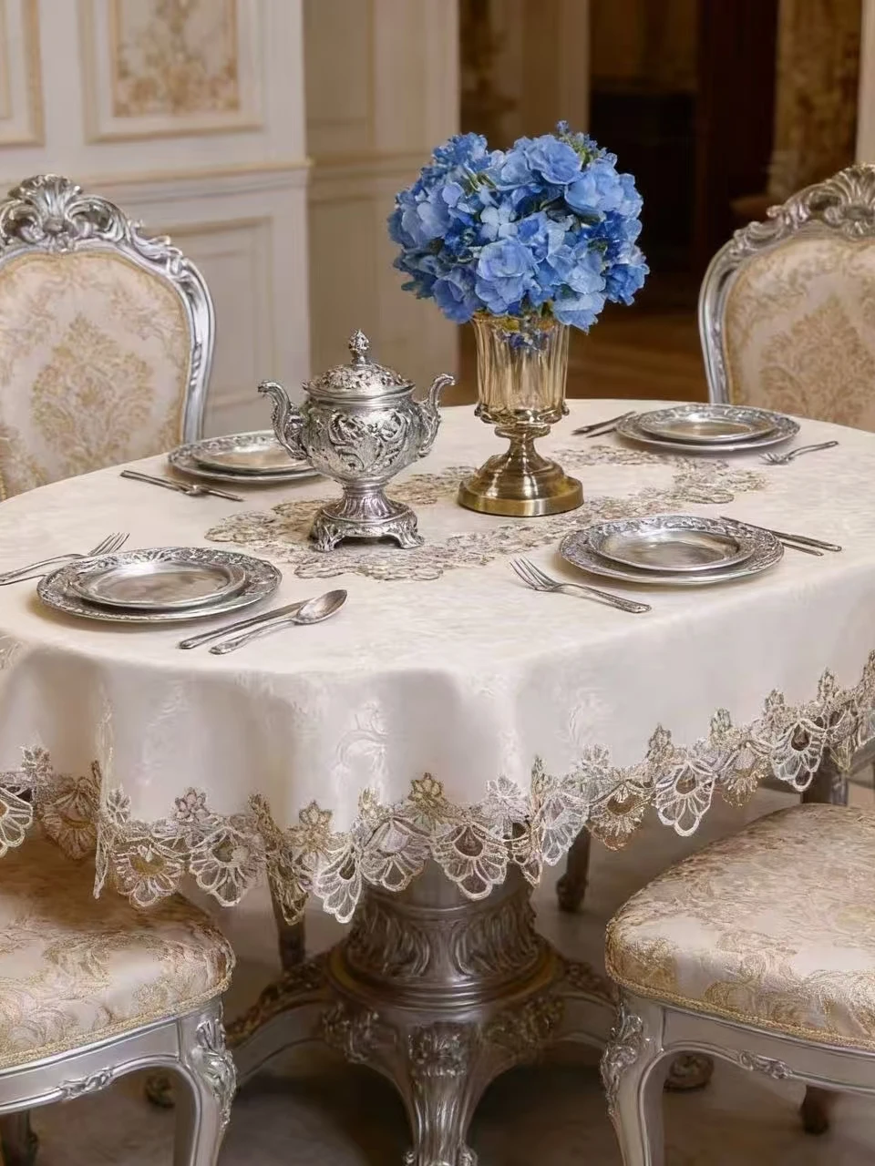 Elegant European Lace Tablecloth Oval Dining Table Cover Chair Pad Coffee Table Cloth Home Use Luxury Dustproof Non-Slip
Elegant European Lace Tablecloth Oval Dining Table Cover Chair Pad Coffee Table Cloth Home Use Luxury Dustproof Non-Slip