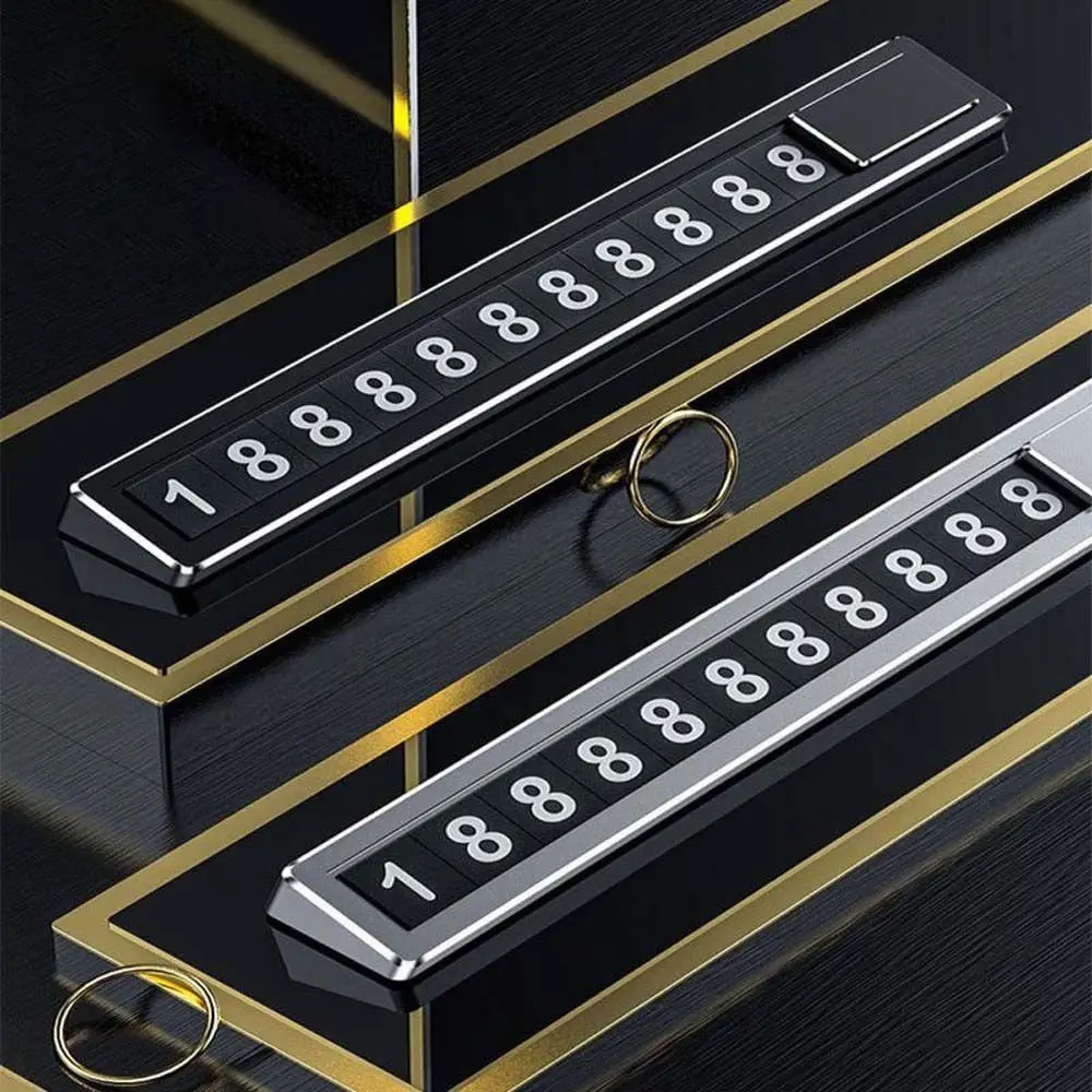 Universal Phone Number Plate Metal Adjustable Auto Accessories Sliding Occlusion Aluminum Car Temporary Parking Card
Universal Phone Number Plate Metal Adjustable Auto Accessories Sliding Occlusion Aluminum Car Temporary Parking Card
