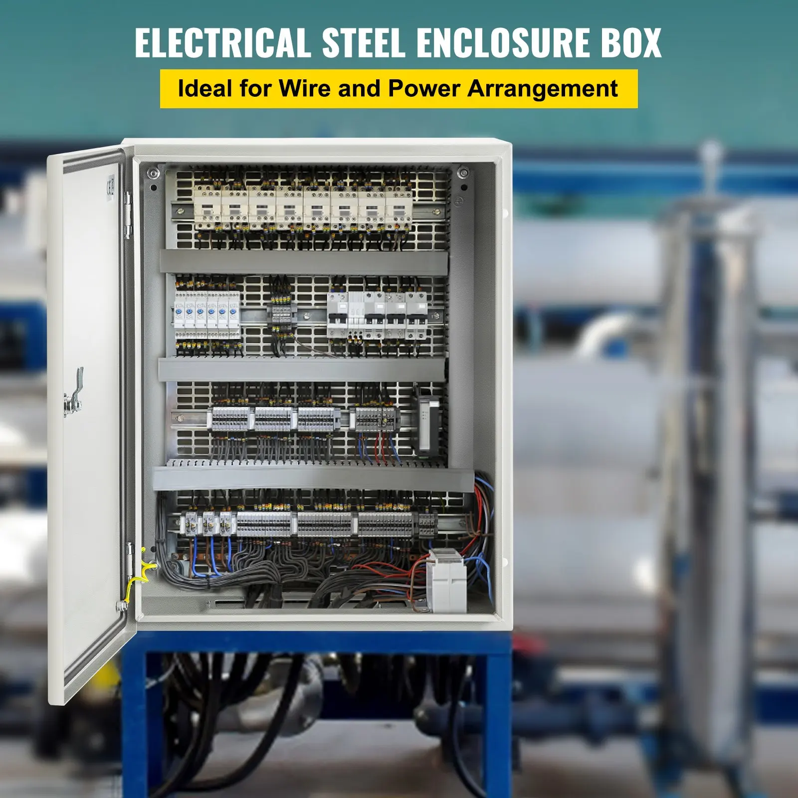 NEMA Steel Enclosure, 20 X 16 X 6'' NEMA 4X Steel Electrical Box, IP66 Waterproof & Dustproof, Outdoor/Indoor Electrical
NEMA Steel Enclosure, 20 X 16 X 6'' NEMA 4X Steel Electrical Box, IP66 Waterproof & Dustproof, Outdoor/Indoor Electrical