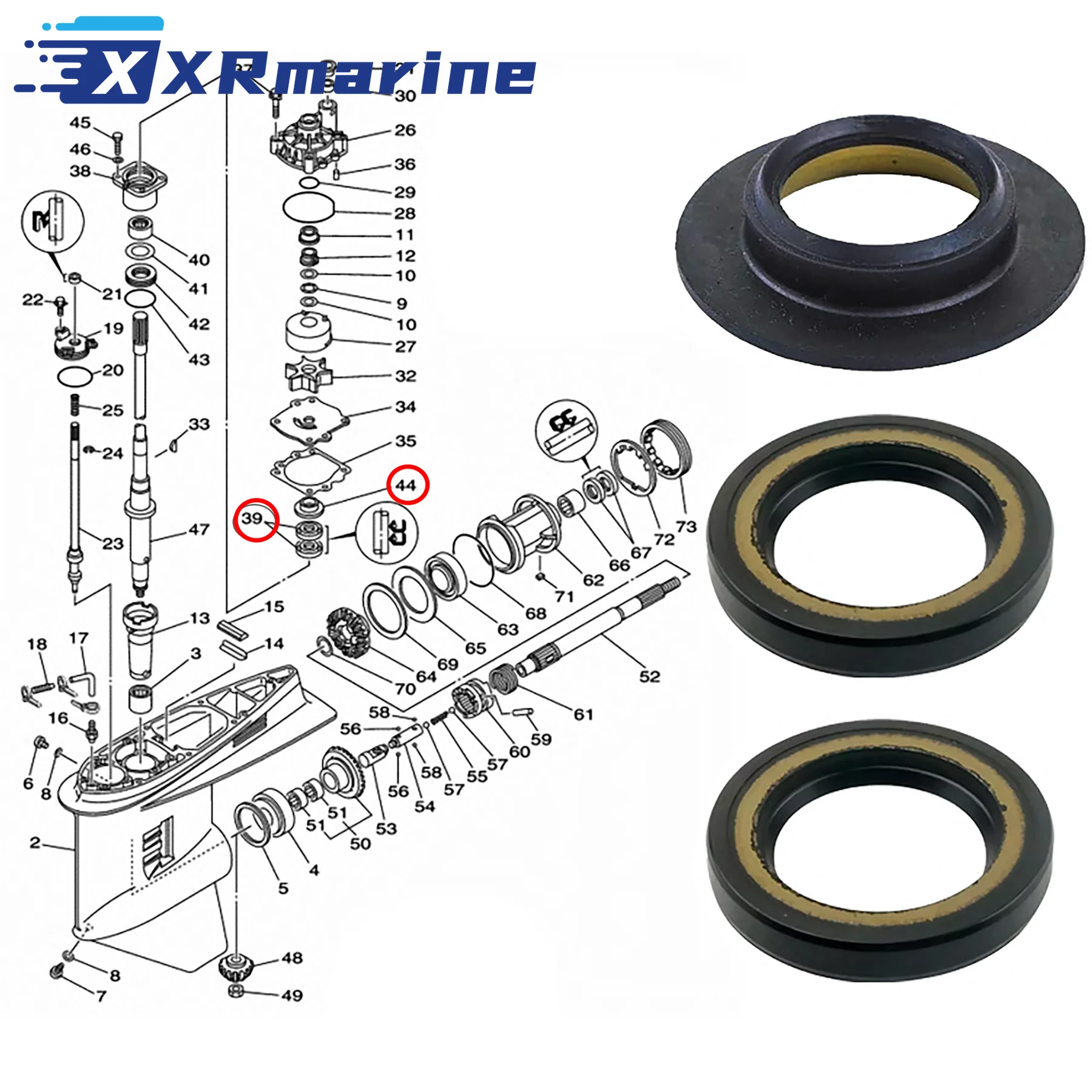 Water Pump Oil Seal Combo Kit Compatible with Yamaha 2/4 Stroke 75-300 HP Outboard Motor 6E5-45344-00 93101-28M16-00
Water Pump Oil Seal Combo Kit Compatible with Yamaha 2/4 Stroke 75-300 HP Outboard Motor 6E5-45344-00 93101-28M16-00