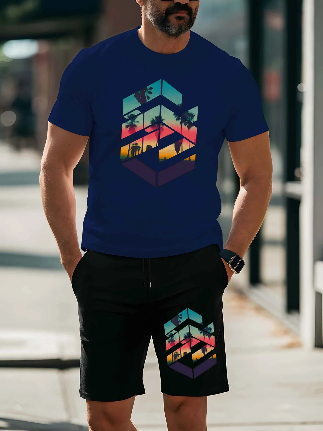 Новый летний мужской комплект, мужская футболка с 3D принтом горного заката и кокосовой пальмы, легкие дышащие удобные мягкие короткие комплекты с короткими рукавами
Новый летний мужской комплект, мужская футболка с 3D принтом горного заката и кокосовой пальмы, легкие дышащие удобные мягкие короткие комплекты с короткими рукавами