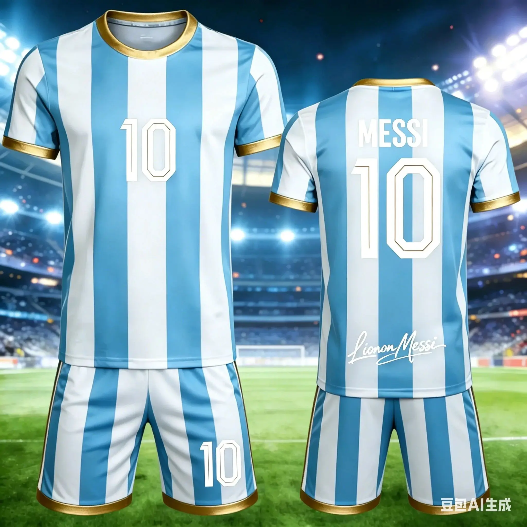 2026 Summer # Messi No.10 # Men's and Women's Commemorative T-shirt Shorts Set 3D Football Sports Large Loose Set
2026 Summer # Messi No.10 # Men's and Women's Commemorative T-shirt Shorts Set 3D Football Sports Large Loose Set
