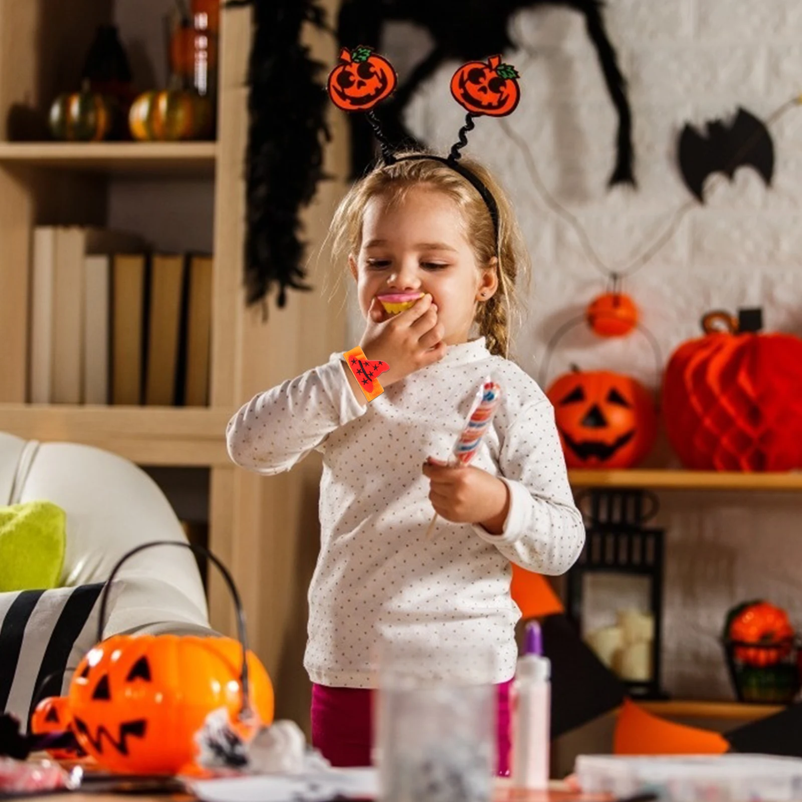 2 Pcs Pumpkin Pop Ring Bracelet Halloween Bracelets Kids Papa Circle for Snaps Animal Fabrics Slap Child Wristbands
2 Pcs Pumpkin Pop Ring Bracelet Halloween Bracelets Kids Papa Circle for Snaps Animal Fabrics Slap Child Wristbands