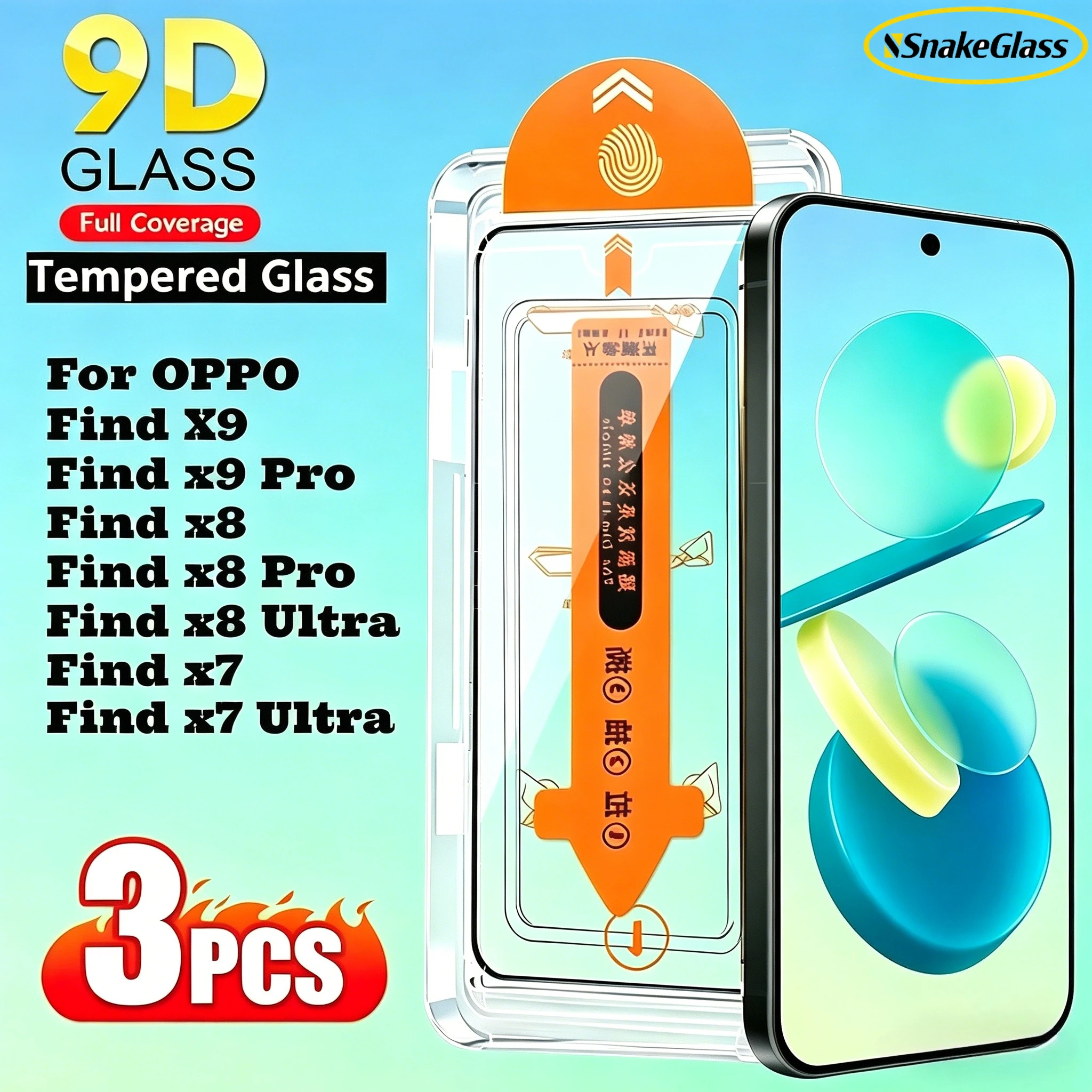 3Pcs Easy Install Tempered Glass Screen Protectors for OPPO Find X9 X9 Pro X8 Ultra X8Pro X7 Ultra Anti-Scratch Explosion-proof
3Pcs Easy Install Tempered Glass Screen Protectors for OPPO Find X9 X9 Pro X8 Ultra X8Pro X7 Ultra Anti-Scratch Explosion-proof