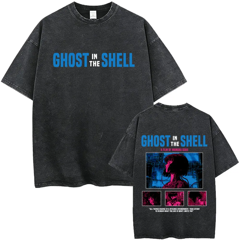 Anime Ghost in The Shell Motoko Kusanagi Vintage Washed T-shirt Men Women Casual Cotton T-shirts Manga Punk Oversized T Shirts
Anime Ghost in The Shell Motoko Kusanagi Vintage Washed T-shirt Men Women Casual Cotton T-shirts Manga Punk Oversized T Shirts