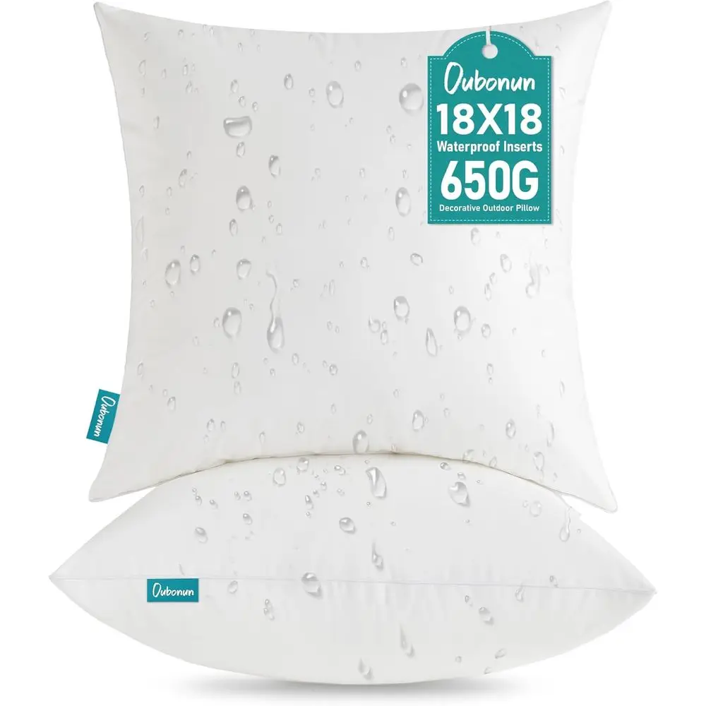 18 x 18 Outdoor Pillow Inserts (Pack of 2) - Square Waterproof Throw Pillow - Decorative Throw Pillows Insert for Couch, Sofa, B
18 x 18 Outdoor Pillow Inserts (Pack of 2) - Square Waterproof Throw Pillow - Decorative Throw Pillows Insert for Couch, Sofa, B