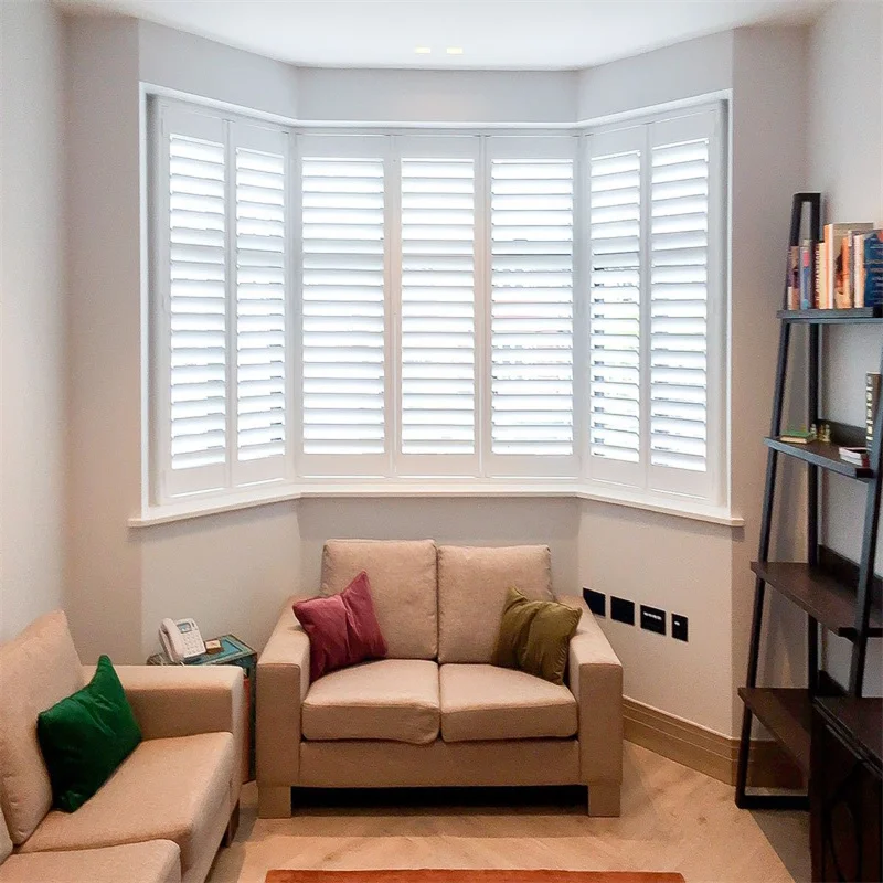 Customization High Quality Design Plantation Shutter PVC Shutter Bay Window