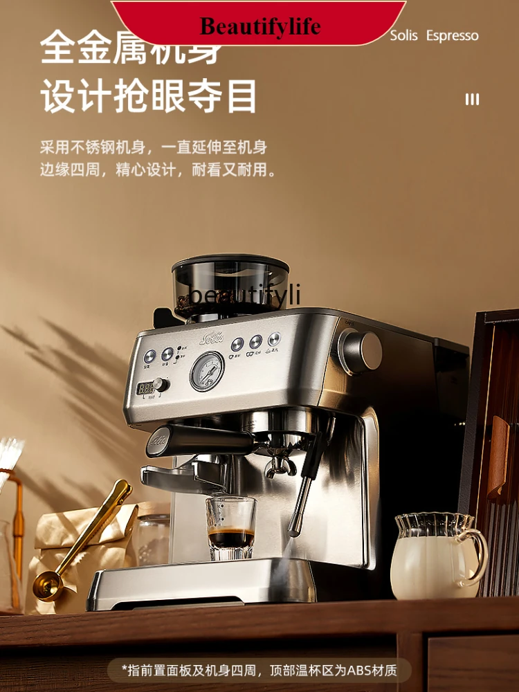 E132 Coffee Machine Italian Semi-automatic Household Small Foam Grinding Integrated 
E132 Coffee Machine Italian Semi-automatic Household Small Foam Grinding Integrated