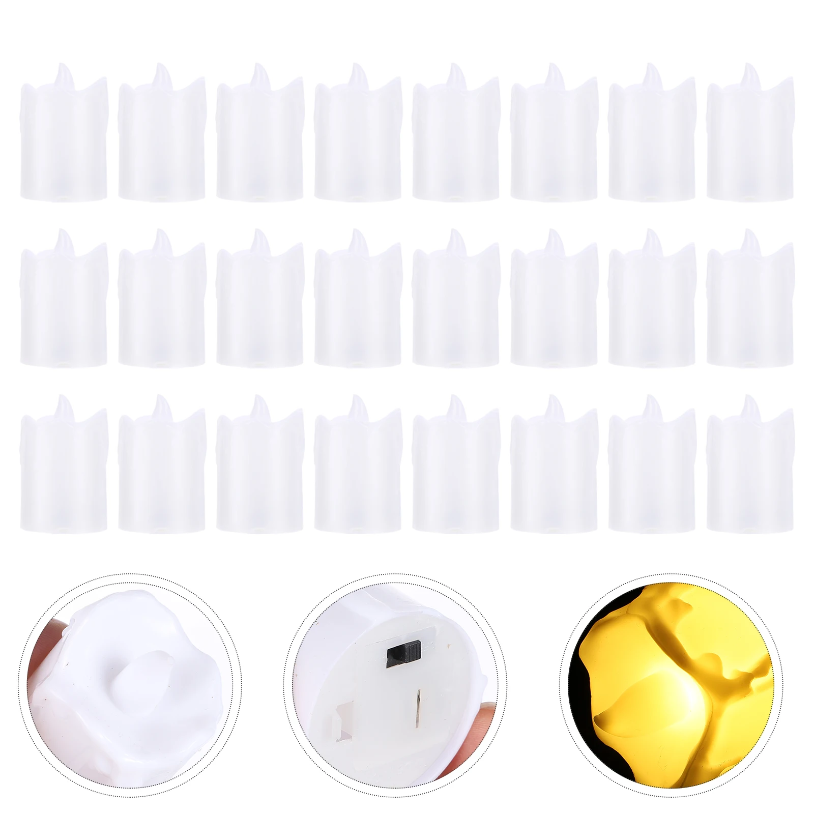 24pcs LED Electronic Lights Tealights Pillar Candles Party Decoration Flashing Floating White Flameless for Home
24pcs LED Electronic Lights Tealights Pillar Candles Party Decoration Flashing Floating White Flameless for Home