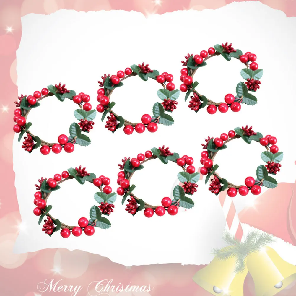 6pcs Artificial Red Berry Wreath Stand Decor 9Cm Inner Diameter Christmas Hanging Ornament For Home Window Door Wall
6pcs Artificial Red Berry Wreath Stand Decor 9Cm Inner Diameter Christmas Hanging Ornament For Home Window Door Wall