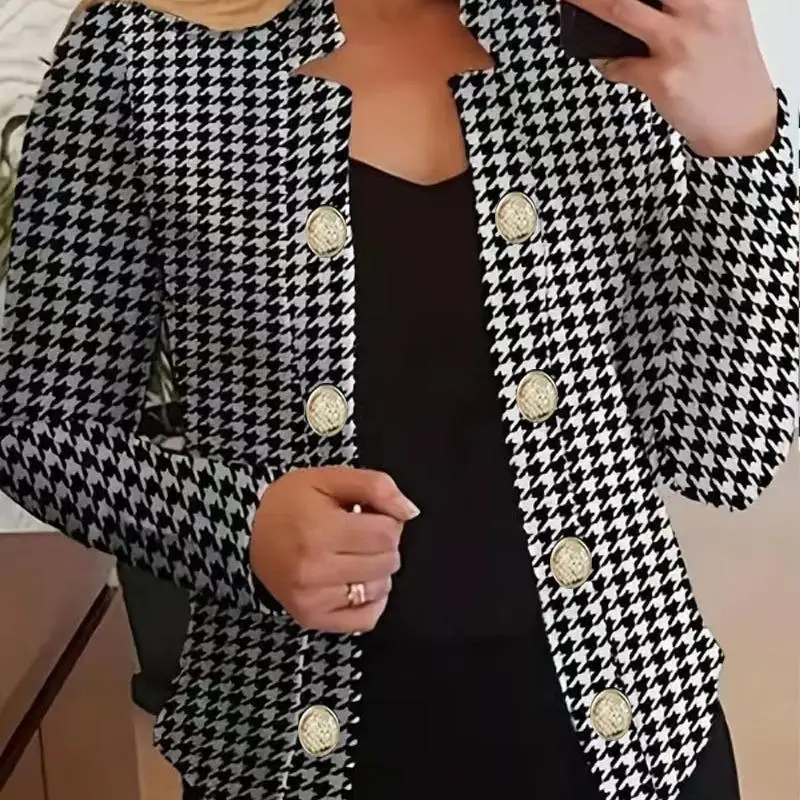 Women's Long Printed Top Small Suit Casual Sle Polyester Fiber Busin And Leisure Suitable Bird's Eye Pattern
Women's Long Printed Top Small Suit Casual Sle Polyester Fiber Busin And Leisure Suitable Bird's Eye Pattern