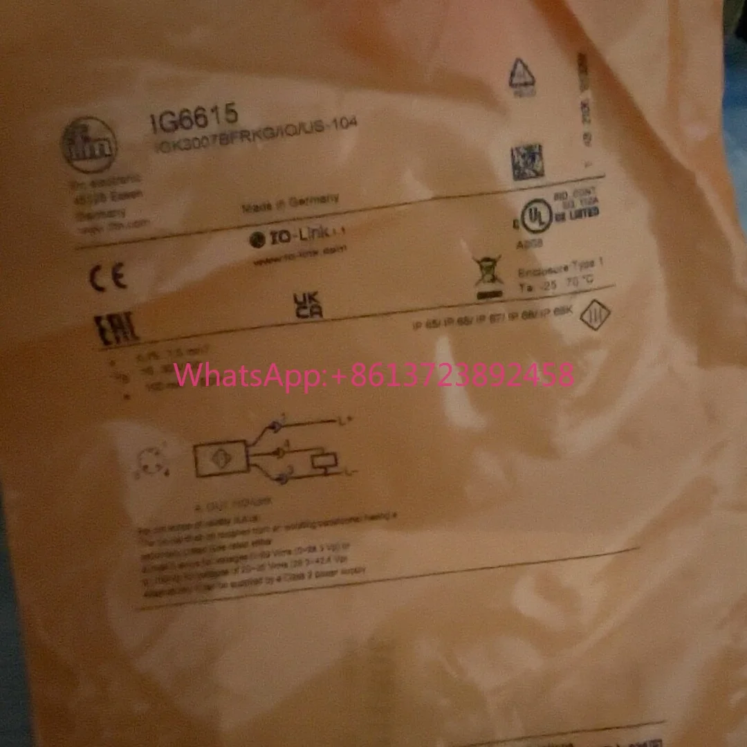 IG6615 ifm door proximity switch brand new original genuine made in Germany with original packaging high quality
IG6615 ifm door proximity switch brand new original genuine made in Germany with original packaging high quality