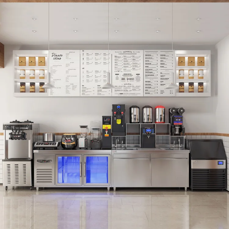 Water bar, commercial milk tea operation table, stainless steel worktable, manufacturer wholesale machine, full set of milk
Water bar, commercial milk tea operation table, stainless steel worktable, manufacturer wholesale machine, full set of milk