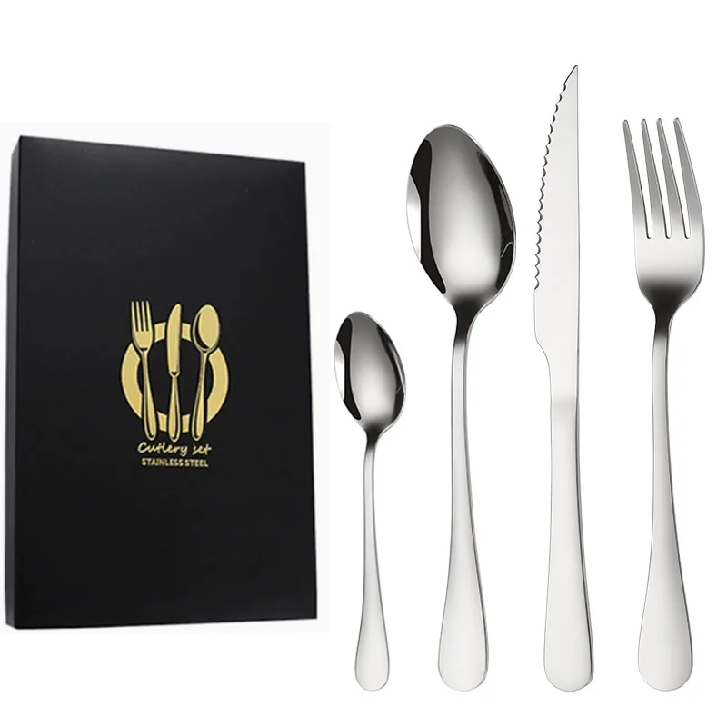4Pcs Cutlery Set Food Grade Stainless Steel Dinnerware Durable Steak Knives Forks Spoons Dishwasher for Home Dining Kitchenware
4Pcs Cutlery Set Food Grade Stainless Steel Dinnerware Durable Steak Knives Forks Spoons Dishwasher for Home Dining Kitchenware
