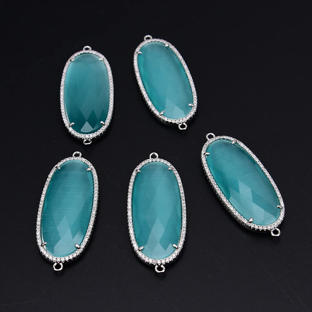 APDGG 5 Pcs Big Natural Lake Blue Cat eye Stone Cz Paved Sliver Color Connector Pendant Jewelry Making DIY
APDGG 5 Pcs Big Natural Lake Blue Cat eye Stone Cz Paved Sliver Color Connector Pendant Jewelry Making DIY