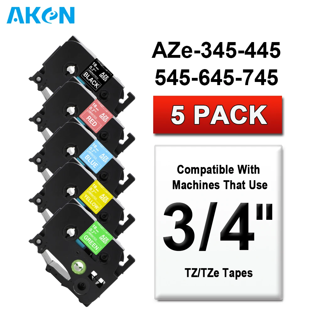 Наклейки Aken 5pk 18, совместимы с Brother-P Touch, многоцветные ламинированные ленты для маркировки
Наклейки Aken 5pk 18, совместимы с Brother-P Touch, многоцветные ламинированные ленты для маркировки