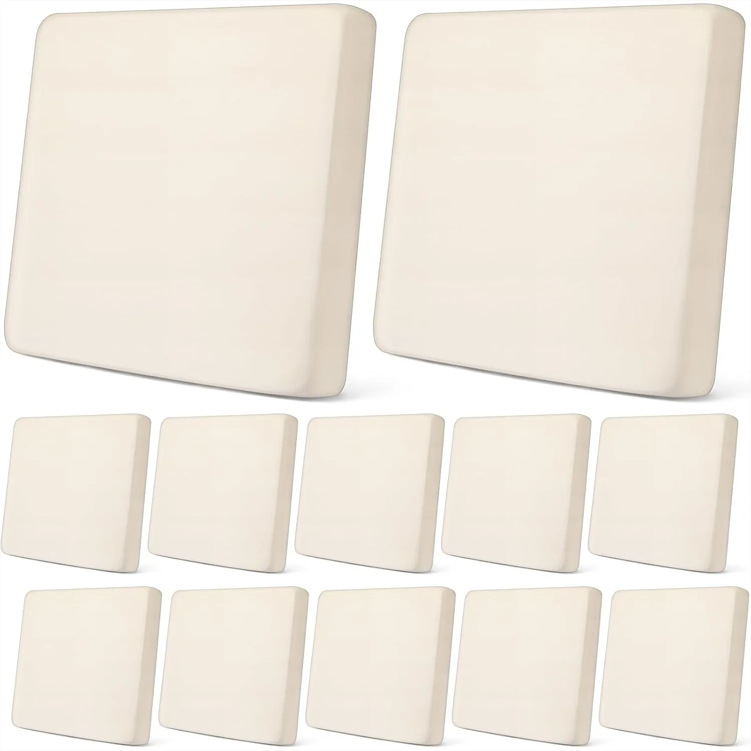 12 Pcs Stretch Cushion Covers Replacement Waterproof Sofa Couch Covers Washable Individual Slipcovers Set Furniture Protector for Pets 20-27 Inch Beige
12 Pcs Stretch Cushion Covers Replacement Waterproof Sofa Couch Covers Washable Individual Slipcovers Set Furniture Protector for Pets 20-27 Inch Beige