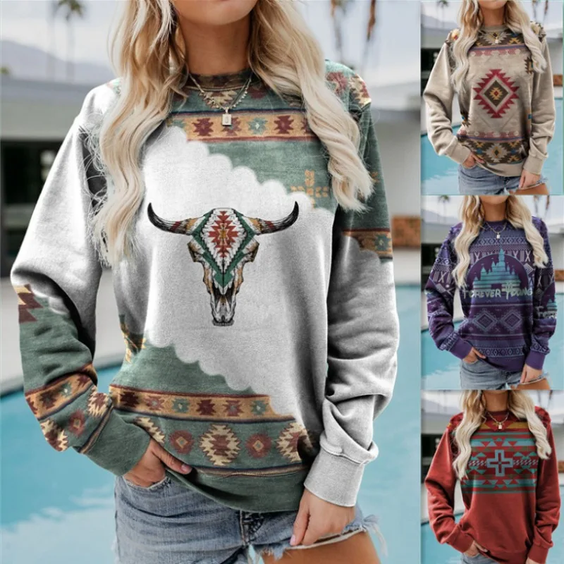 2024 Spring Autumn New Sweatshirts Top Women's Round Neck Long Sleeve Printed Sweatshirt Women's Loose Pullover Sweatshirt
2024 Spring Autumn New Sweatshirts Top Women's Round Neck Long Sleeve Printed Sweatshirt Women's Loose Pullover Sweatshirt